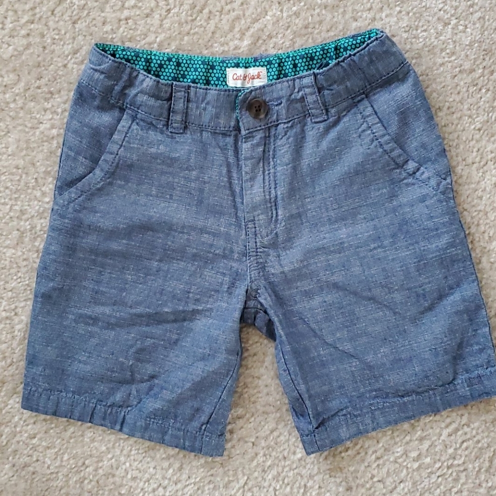 Cat & Jack chambray denim look shorts- boys 7